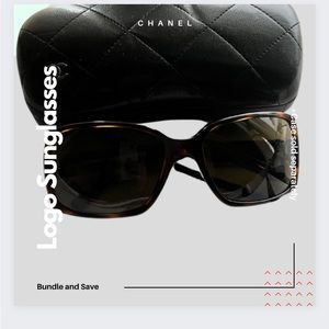 CHANEL CC Logo Sunglasses 5030 Tortoise Rectangle Eyewear Made in Italy